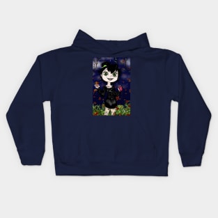 Adorable Gothic Little Vampire Witch Kids Hoodie